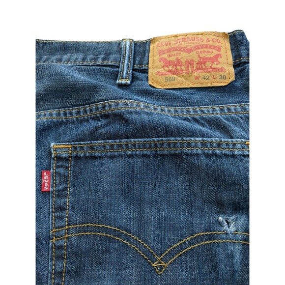 Levis 569 Jeans Mens 42x24 Loose Fit Straight Leg Red Tab See Discription - Picture 5 of 8